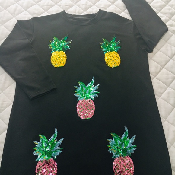 Contrast Sequin Pineapple Dress - Picture 4 of 6